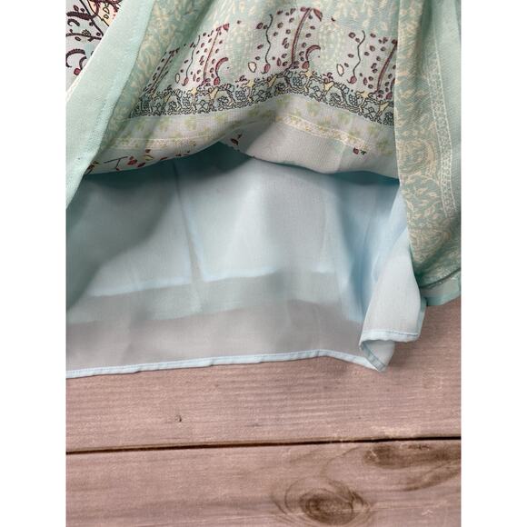 J Jill Dress Sz 18P Blue Floral Lined Chiffon Mini Slip Sleeveless Zip Boho NWT - Picture 6 of 10